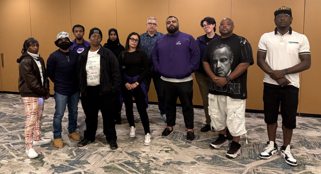 SEIU6 Security Bargaining Team after receiving the companies' last proposal.
